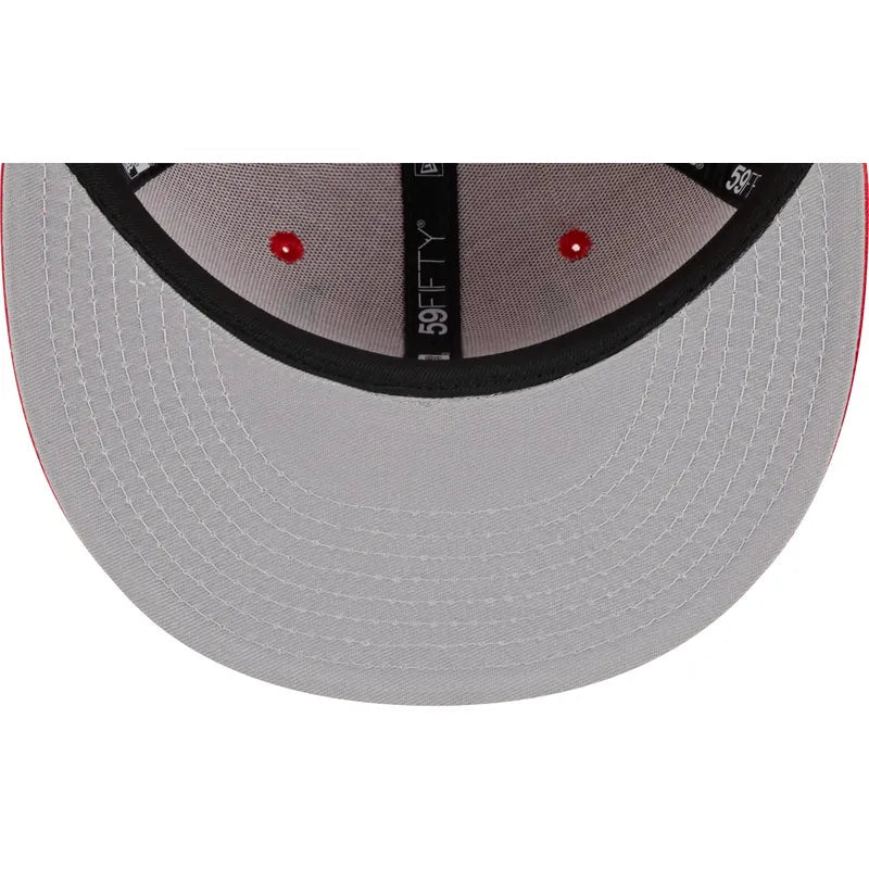 New Era Flat Brim 59FIFTY Chicago Bulls NBA Red Fitted Cap