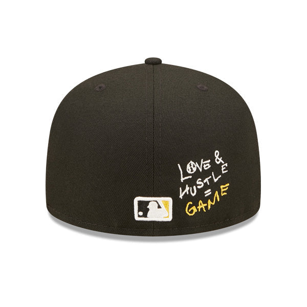 Pittsburgh Pirates 76th WORLD SERIES 1979 Exclusive TEAM HEARTS New Era Fitted 59FIFTY MLB Hat - Black