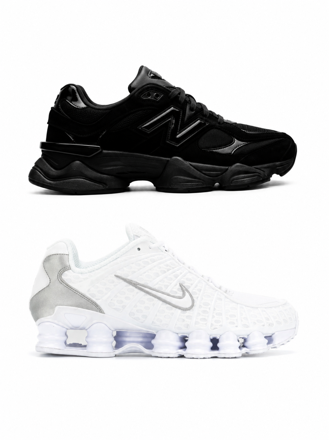 New Balance + Nike Shox Duo Bundle | Black + White