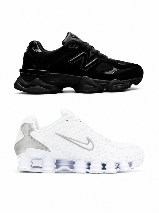 New Balance + Nike Shox Duo Bundle | Black + White