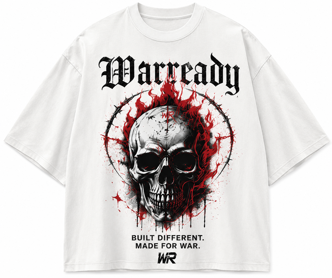 Flamed Skull Graphic Tshirt