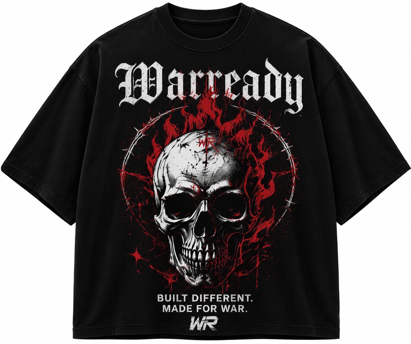 Flamed Skull Graphic Tshirt