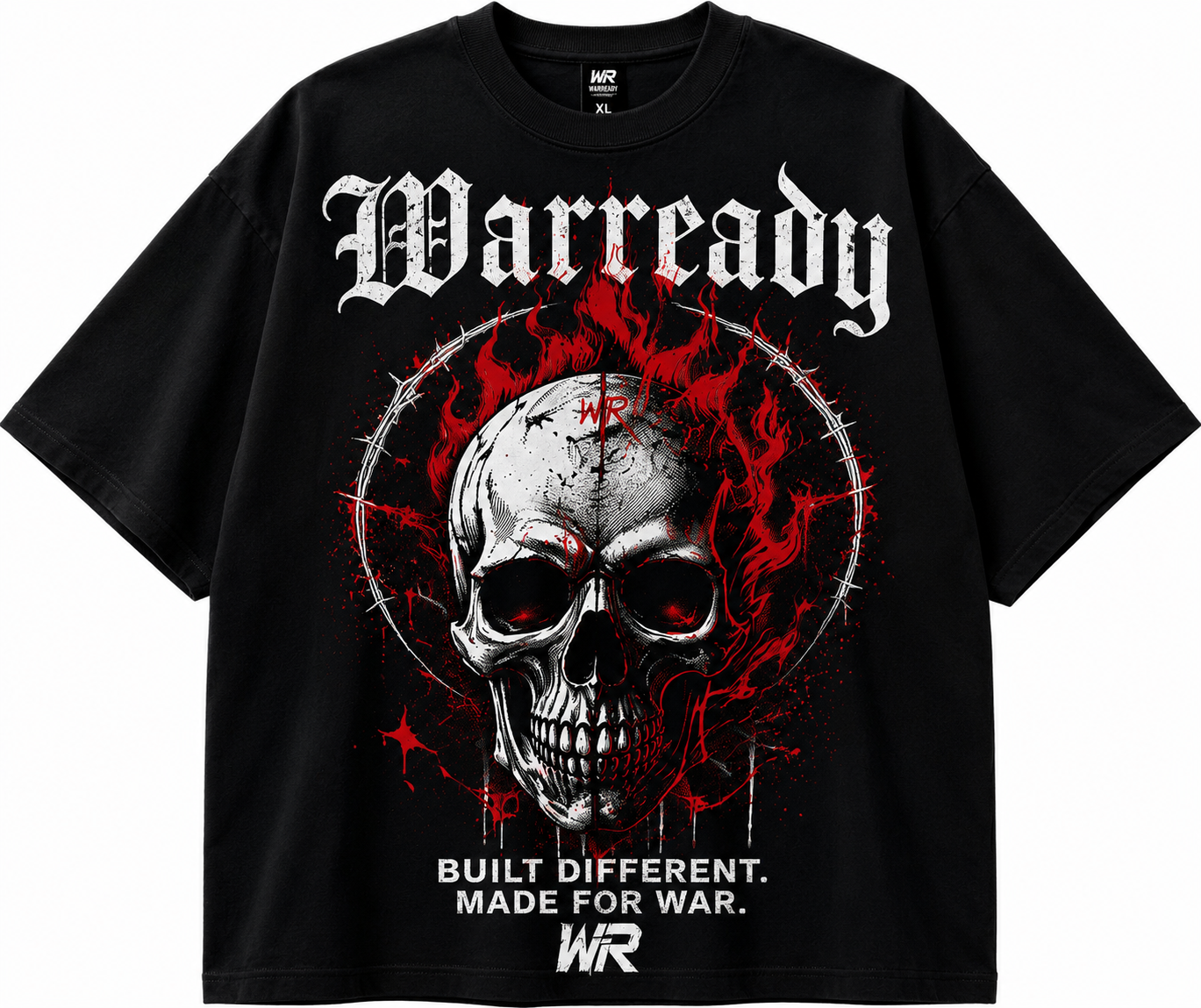 Flamed Skull Graphic Tshirt