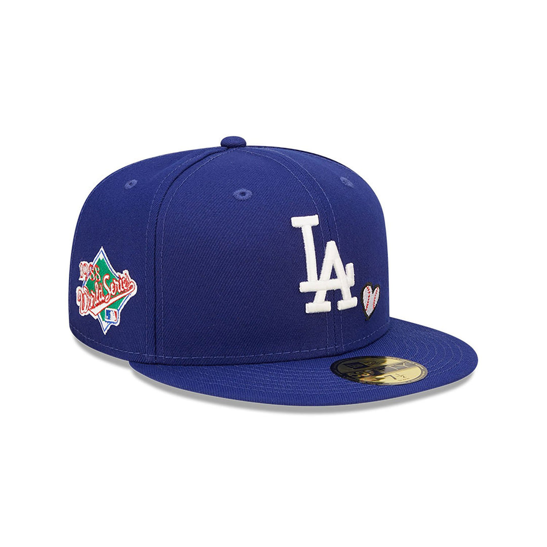 LA Dodgers MLB Team Heart Blue 59FIFTY Fitted Cap
