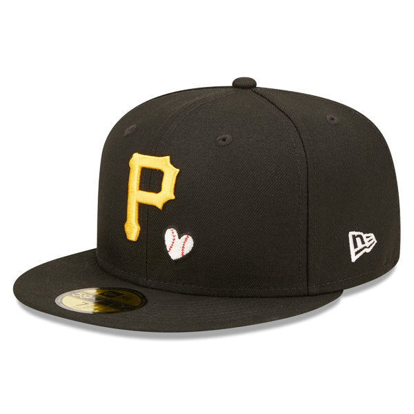 Pittsburgh Pirates 76th WORLD SERIES 1979 Exclusive TEAM HEARTS New Era Fitted 59FIFTY MLB Hat - Black