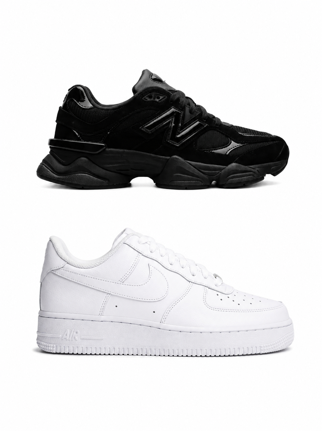New Balance + Nike Airforce 1 Duo Bundle | Black + White