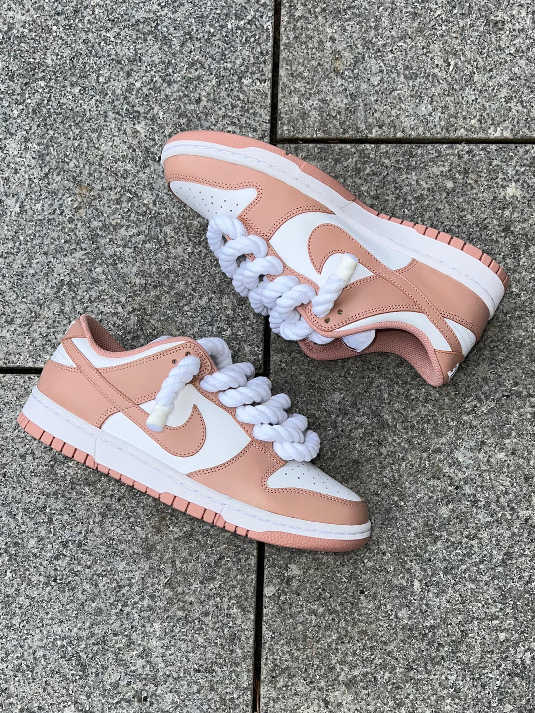 ANY COLOUR CHOICE OF NIKE DUNK LOWS WITH X ROPE LACES