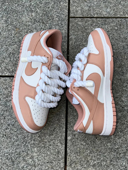 ANY COLOUR CHOICE OF NIKE DUNK LOWS WITH X ROPE LACES