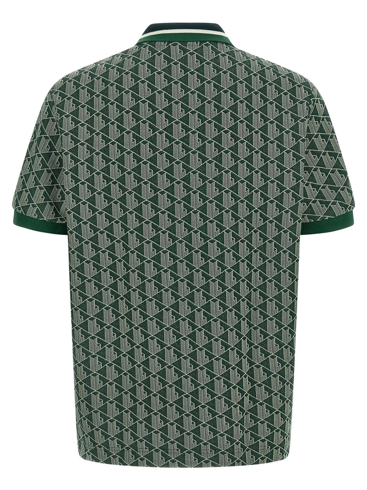 Lacoste monogram-jacquard polo shirt