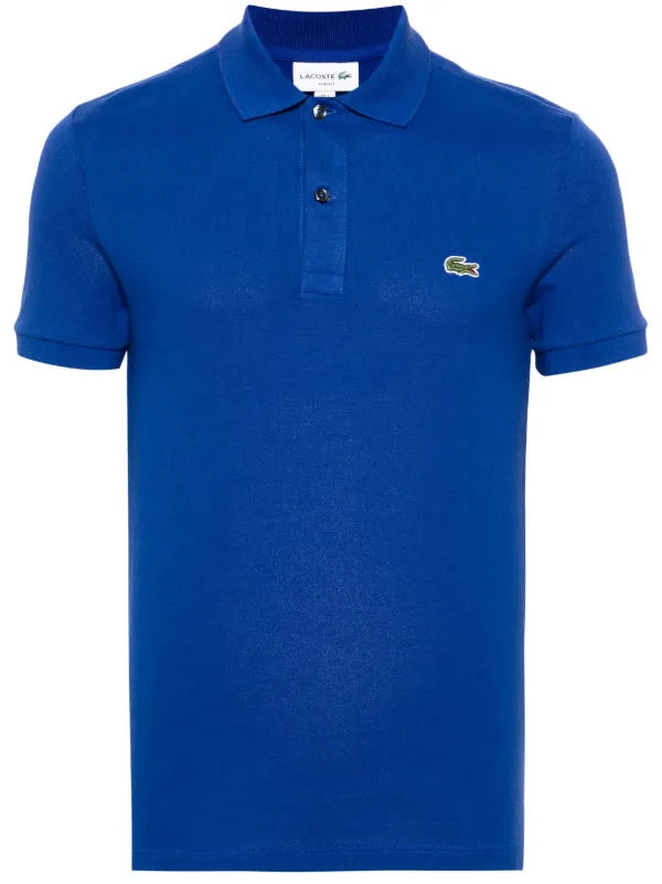 Lacoste logo-patch cotton polo shirt