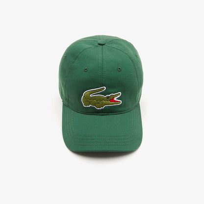 LACOSTE BIG CROCODILE ADJUSTABLE GREEN COTTON CAP