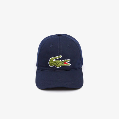 LACOSTE BIG CROCODILE ADJUSTABLE NAVY COTTON CAP