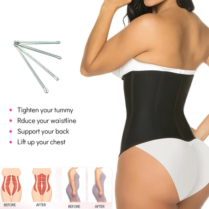 1pc Waist Trainer for Women Tummy Control Workout Waist Cincher Corset Shapewear Postpartum Body Shaper with Zipper Hook