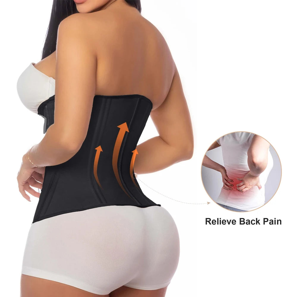 1pc Waist Trainer for Women Tummy Control Workout Waist Cincher Corset Shapewear Postpartum Body Shaper with Zipper Hook